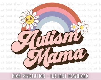 Mamá autista png, autismo png, arco iris png, aceptación del autismo, conciencia del autismo png, retro png, discapacidad, mamá arcoiris png