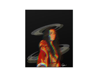 Out of Orbit - Art Print | Digital Art | Portrait Art | 3D Effect | Red