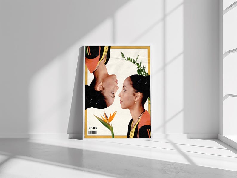 Poster Print, Sade Watercolor Art, Music Lover Gift, RnB Home Decor, Textured Matte Wall Art, Boho Chic Poster image 5
