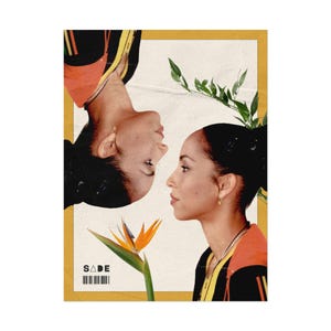 Impresión de póster, arte de acuarela de Sade, regalo para amantes de la música, decoración del hogar de R&B, arte de pared texturizado mate, póster boho chic