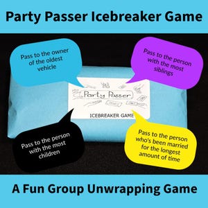 Party Passer Icebreaker Game, a Group Unwrapping Game