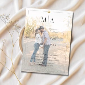 Modern Clear Vellum Overlay Wedding Invitation Set
