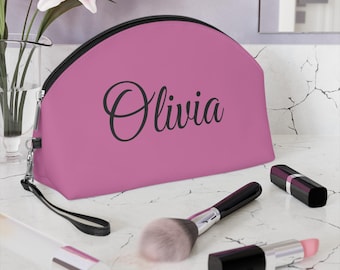 Neceser de maquillaje con nombre Olivia / Estuche de cosméticos personalizado