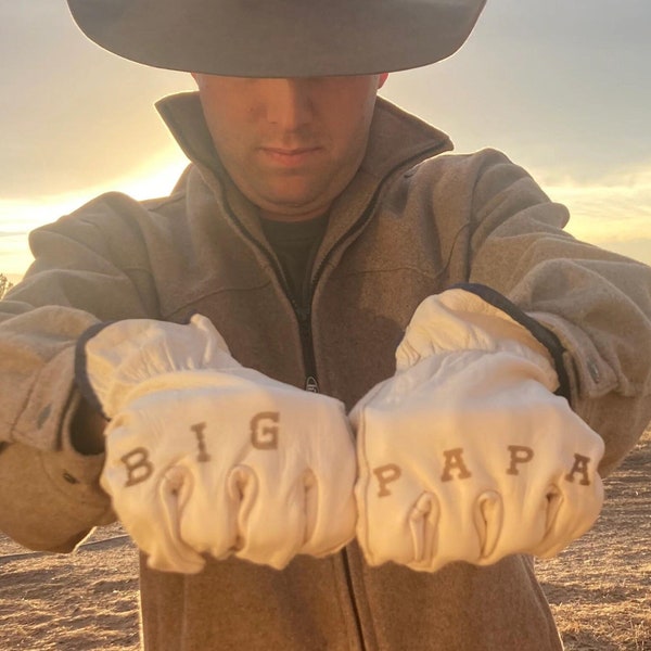 Men’s Custom Work Gloves - Funny Men’s Gift- Valentine's Day- Men’s Leather Gloves