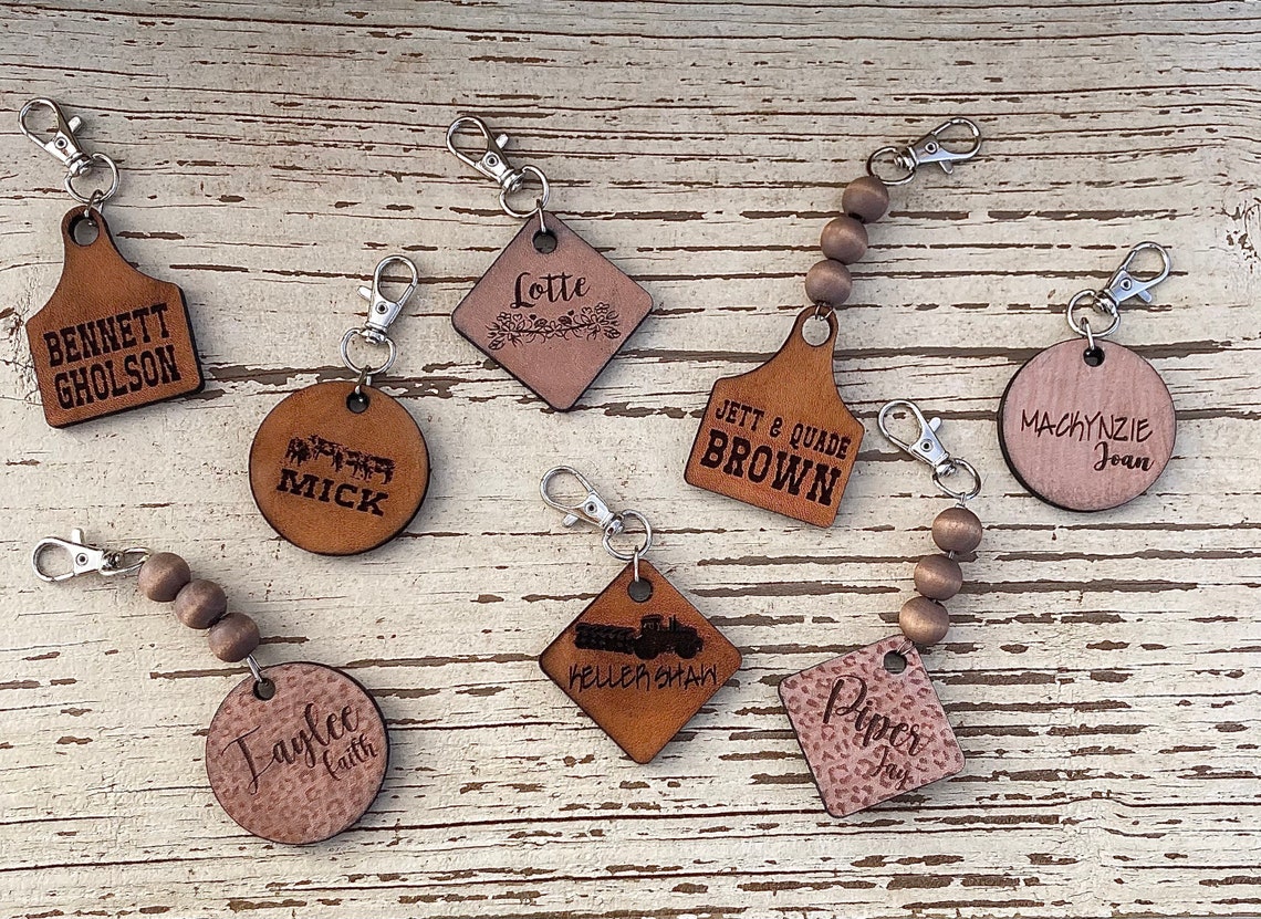 Personalized Leather Name Tag Diaper Bag Name Tag Backpack Etsy