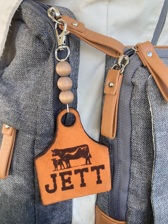 backpack diaper bag leather label Personalized Leather Name Tag- Diaper Bag Name Tag- Backpack Name Tag-  Lunchbox Name Tag-western Name Tag- Leather Name Tag-