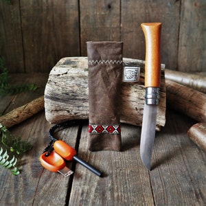 Taschenmesser Etui für Opinel Messer / Hülle für Opinel / Tasche für Schnitzmesser / Messer Hülle