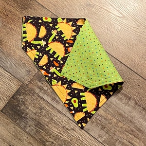 Reversible Pet Bandana Walking Tacos