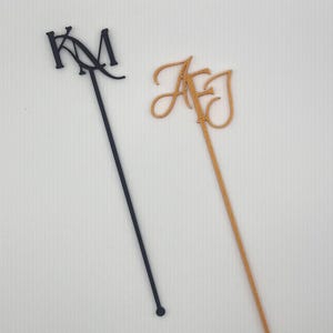 CUSTOM Drink Stirrers | Personalized Wedding Stir Sticks | Custom Logo Cocktail Stirrers | Birthday, Engagement Party | Drink Tags