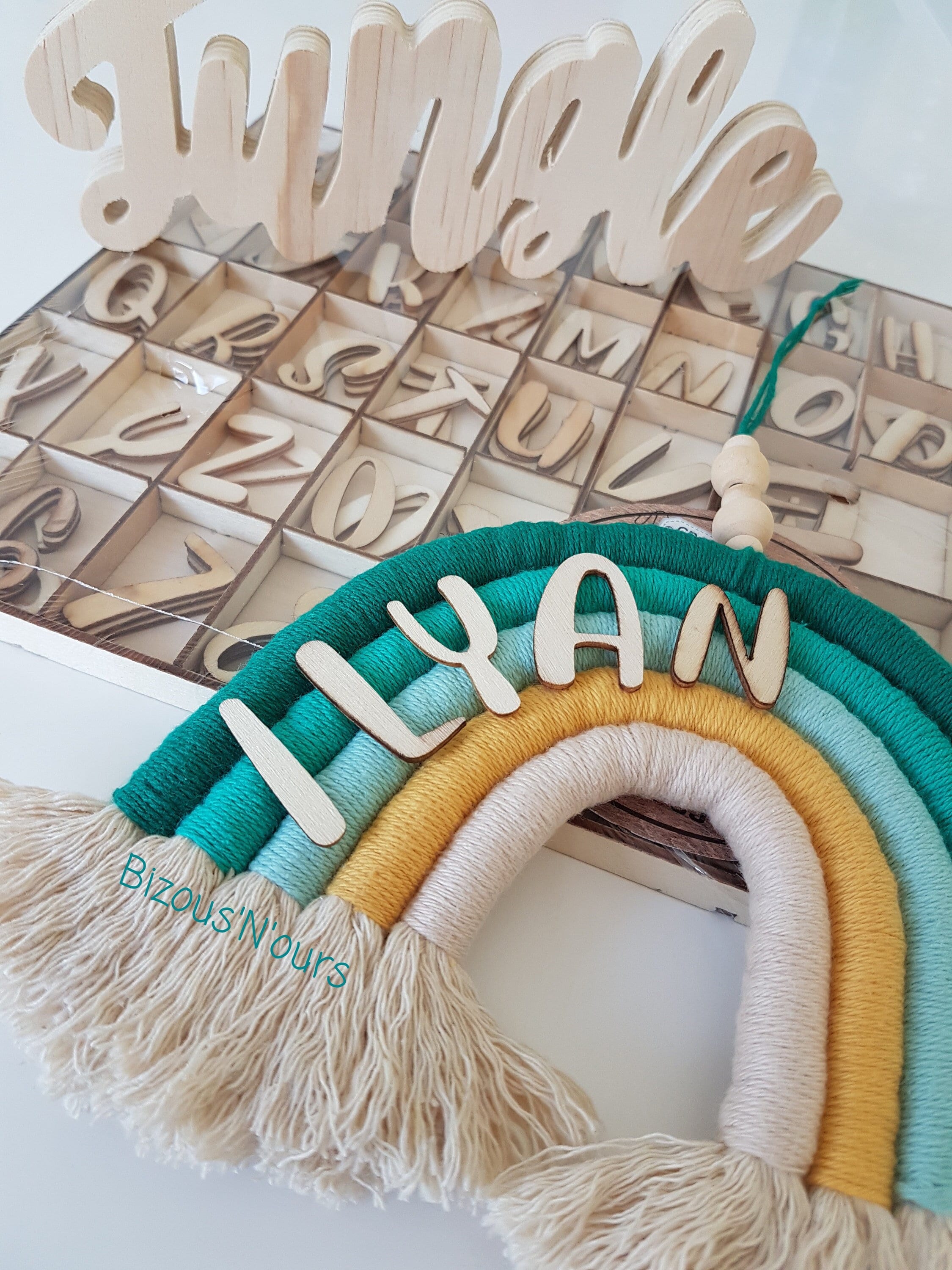 Arc-En-Ciel en Macramé Ambiance Jungle Tropicale