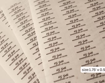 Stilvolle schwarze Tinte Lipgloss Etiketten / Personalisierte zweireihige, kosmetische Etikettierung