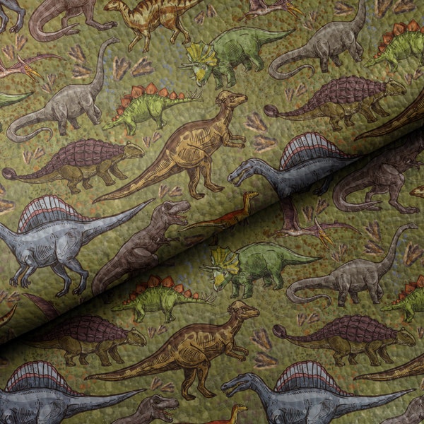 AP Dinosaur 2 | Faux Leather Sheets | Faux Leather | Faux Rolls | Leatherette | Bows | Earrings | Printed Faux Leather