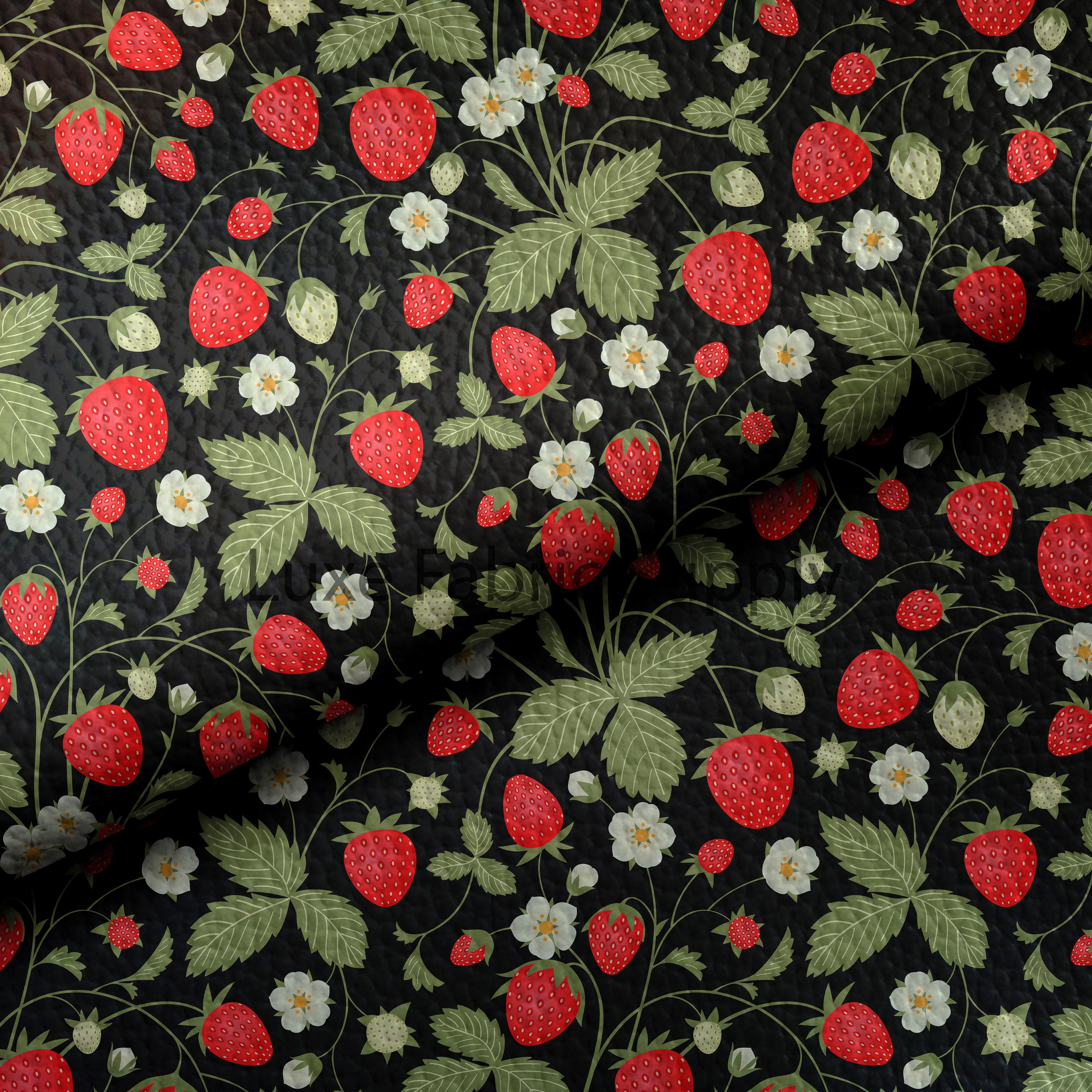 Strawberry Pattern ☆ Pattern Vinyl, Faux Leather