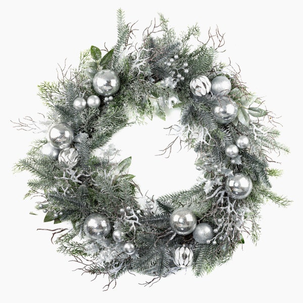 Silver Wreath Etsy
