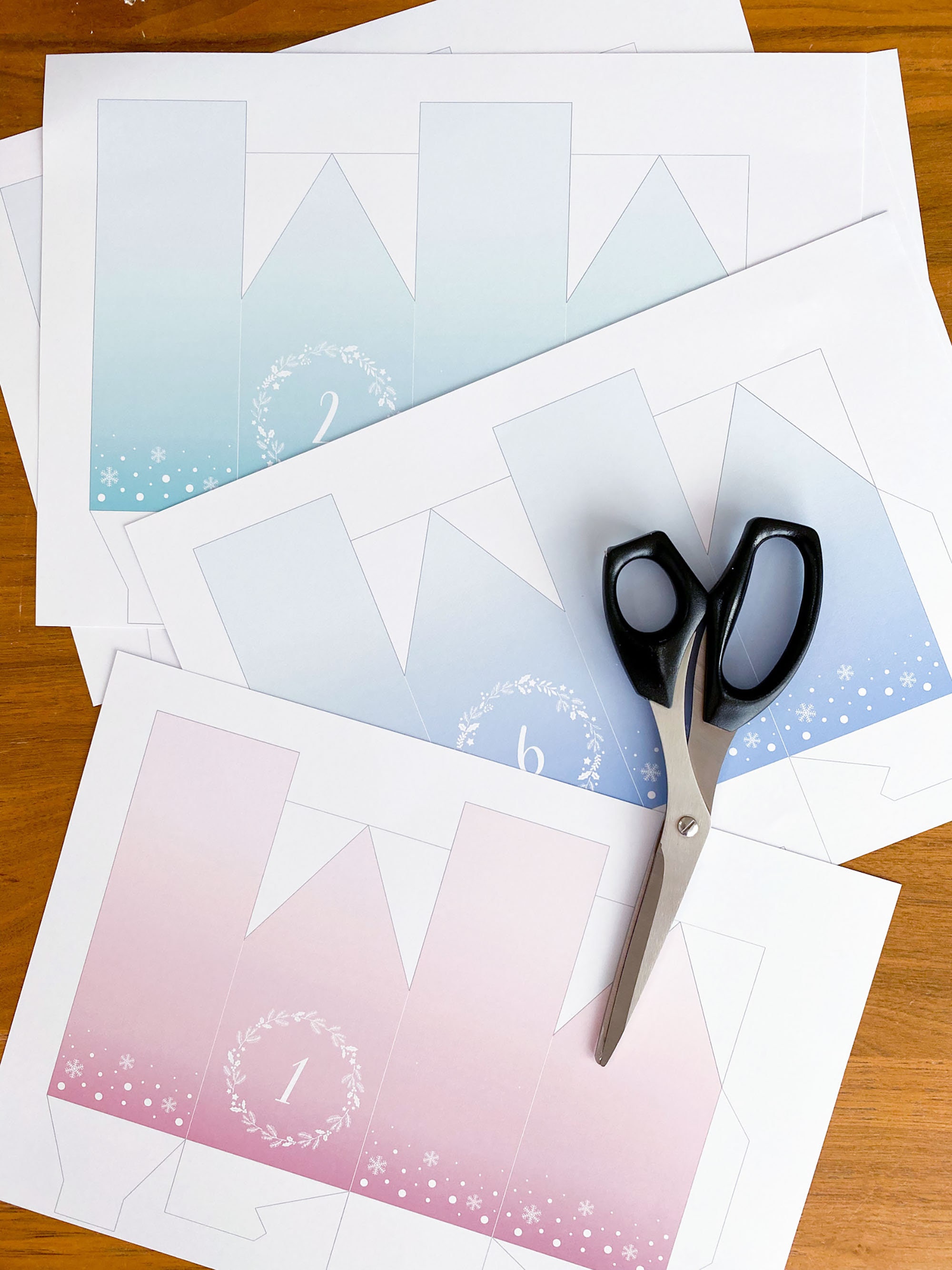 Printable Advent Calendar Boxes, Paper Houses, Christmas Village, DIY ...