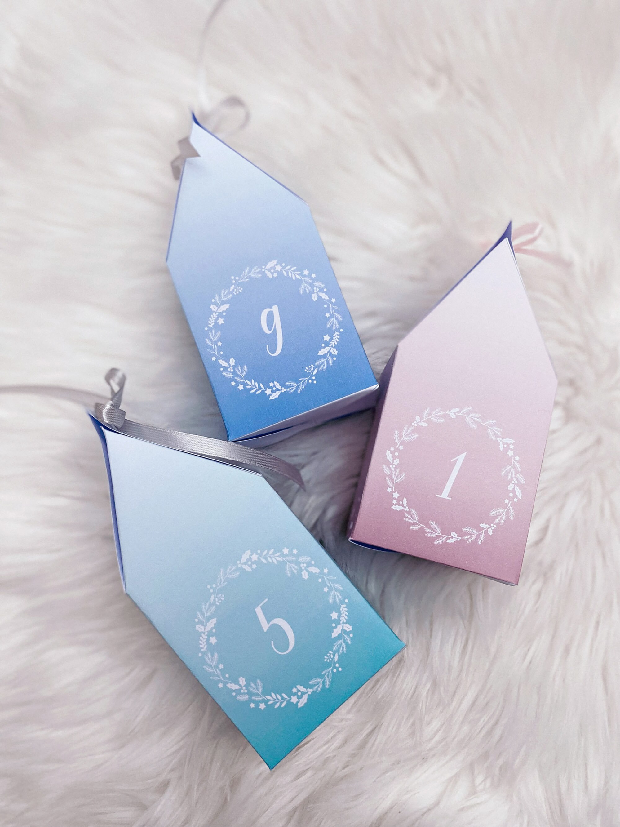 Printable Advent Calendar Boxes, Paper Houses, Christmas Village, DIY ...