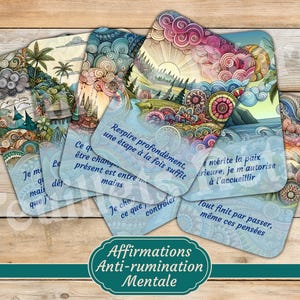 Cartes d'Affirmations Anti-Rumination – Apaisement, clarté d’Esprit, antistress, contre l'anxiété