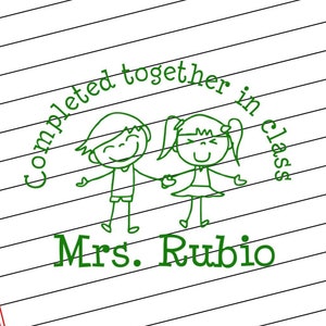 Complete Together In Class Stamp Teacher Stamps Self Inking Teacher Stamp Custom Teacher Stamp Personalized Teacher Gifts, Gifts for Teacher