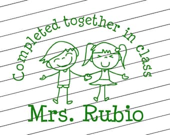 Complete Together In Class Stamp Teacher Stamps Self Inking Teacher Stamp Custom Teacher Stamp Personalized Teacher Gifts, Gifts for Teacher