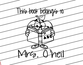 This Book Belongs to Stamp Teacher Stamps Self Inking Teacher Stamp Custom Teacher Stamp Personalized Teacher Gifts, Gifts for Teachers