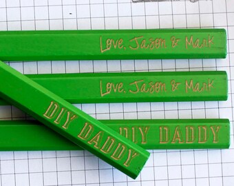 Personalized Carpenter Pencils, Engraved Carpenter Pencils, Carpenter Pencils, Gifts for Dad, Father’s Day Gifts, Valentine's Day --CPG-4