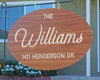 Personalized Family Name Garden Flag, Custom Metal Yard Sign