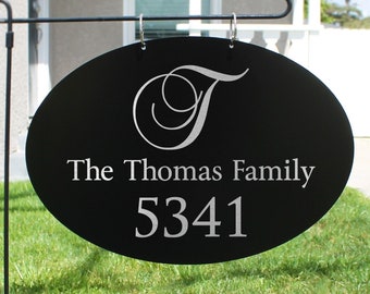 Personalized Family Name Garden Flag, Metal Yard Sign