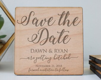 Save the date Magnets, Wood Save the date Magnet, Wedding Save The Dates Save the date invitations Laser Engraved Save The Date --STDCIR-8