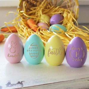 Personalized Easter Egg, Custom Wood Easter Egg, Easter Basket Gift, Personalized Easter Gift, 2023 Easter Gift Ideas, Kids --EGG-PRP-ABC