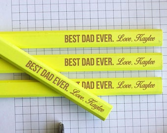 Personalized Carpenter Pencils, Engraved Carpenter Pencils, Carpenter Pencils, Gifts for Dad, Father’s Day Gifts, Valentine's Day --CPY-12