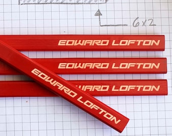 Personalized Carpenter Pencils, Engraved Carpenter Pencils, Carpenter Pencils, Gifts for Dad, Father’s Day Gifts, Valentine's Day --CPR-7