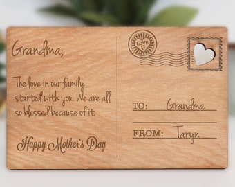 Love Wood Postcard, Valentine's Day Love Postcard, Personalized Wood Postcard, Valentine's Day Gifts, Gifts for Girlfriends --LP-B-19