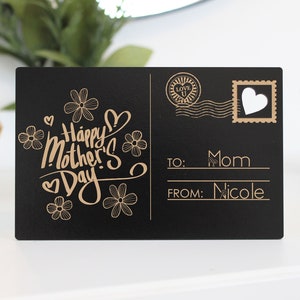 Muttertagspostkarte, Muttertagsgeschenke, personalisierte Holzpostkarte, Geschenke für Mama, Muttertagsgeschenke --LPC-W-17