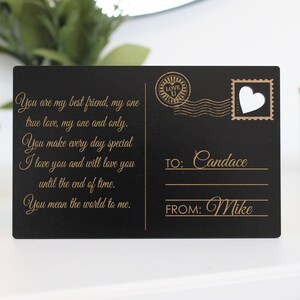 Love Holz Postkarte, Valentinstag Liebespostkarte, personalisierte Holzpostkarte, Valentinstagsgeschenke, Geschenke für Freundinnen --LP-B-2
