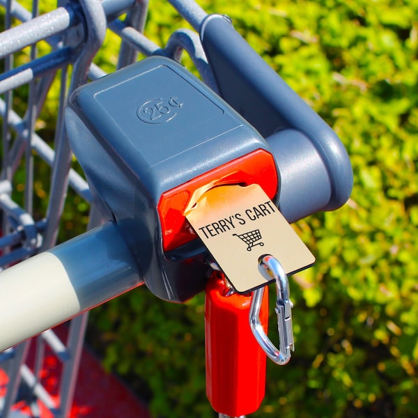 Personalized Shopping Cart Keychain, Custom Buggy Cart Coin Keychain, Grocery Cart Coin Keychain, Aldi Coin Aldi Cart Coin --BK1-BL-100