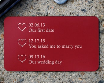 SUPERDANT Geldbörsen-Einsteckkarte Aus Metall Graviert »You're Special To Me« – Geschenk Für Ihn, Jahrestag & Valentinstag