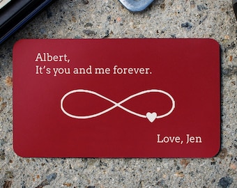 SUPERDANT Geldbörsen-Einsteckkarte Aus Metall Graviert »You're Special To Me« – Geschenk Für Ihn, Jahrestag & Valentinstag