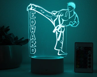 Karate, Night Light, Personalized Night Lights Kids, Night Lights, Bedroom Night Lights, Kids Bedroom Decor, Night Lights for Boys --NL-11