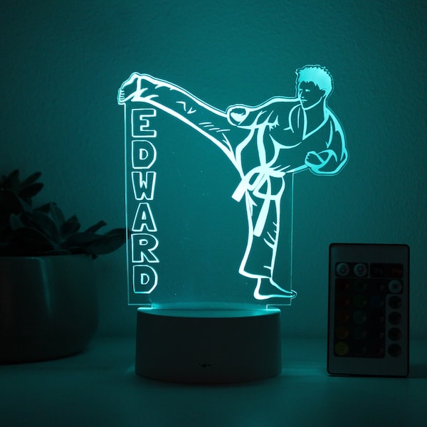 Karate, Night Light, Personalized Night Lights Kids, Night Lights, Bedroom Night Lights, Kids Bedroom Decor, Night Lights for Boys --NL-11