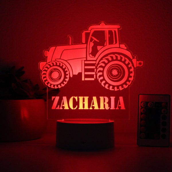 Tractor, Night Light, Personalized Night Lights Kids, Night Lights, Bedroom Night Lights, Kids Bedroom Decor, Night Lights for Boys --NL-33