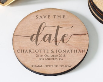 Save the date Magnets, Wood Save the date Magnet, Wedding Save The Dates Save the date invitations Laser Engraved Save The Date --STDCIR-6