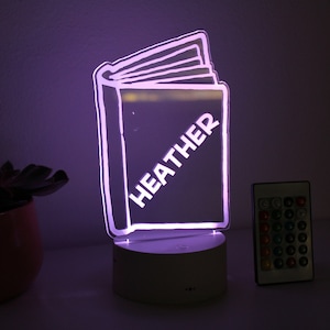 Book Night Light, Night Light, Personalized Night Lights Kids, Night Lights, Bedroom Night Lights, Kids Decor, Night Lights for Boys --NL-18