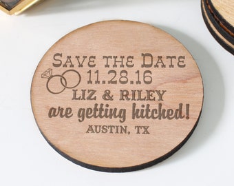 Save the date Magnets, Wood Save the date Magnet, Wedding Save The Dates Save the date invitations Laser Engraved Save The Date --STDCIR-17