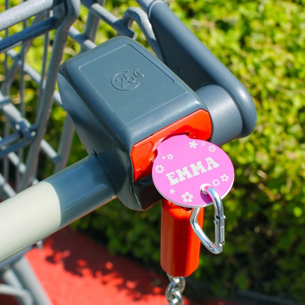 Personalized Shopping Cart Keychain, Custom Buggy Cart Coin Keychain, Grocery Cart Coin Keychain, Aldi Coin Aldi Cart Coin --BK3-P-EMMA