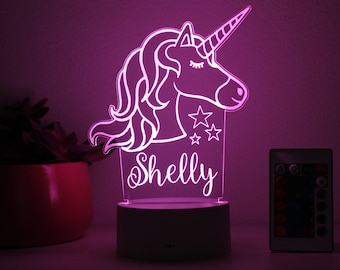 Unicorn, Night Light, Personalized Night Lights Kids, Night Lights, Bedroom Night Lights, Kids Bedroom Decor, Night Lights for Girls --NL-15