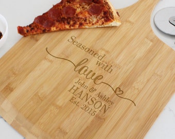 Pelle à pizza personnalisée, planche à pizza personnalisée, planche à pizza personnalisée, cadeaux pour papa, cadeaux d'amateur de pizza, cadeaux de pizza --PZ-WOOD-100