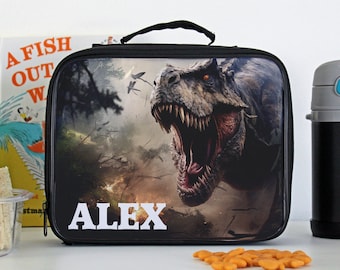 T-Rex Portapranzo personalizzato per bambini Portapranzo con nome per bambini Portapranzo personalizzato per bambini, regali per il ritorno a scuola Regali scolastici --pound-W-SPACE