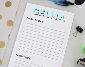Personalized Notepad Stationery 8.5 X 5.5  Weekly Plan Notepad -  Custom Notepad, Personalized Weekly Agenda Notepad, Weekly Planner Notepad