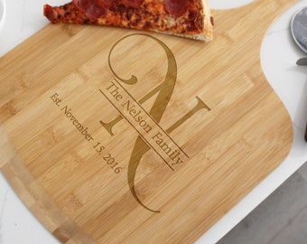 Pelle à pizza personnalisée, planche à pizza personnalisée, planche à pizza personnalisée, cadeaux pour papa, cadeaux d'amateur de pizza, cadeaux de pizza --PZ-WOOD-100