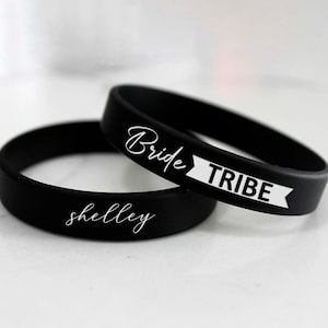 Bridal Party Silicon Bracelet, Personalized Silicon Bracelet, Custom Silicon Bracelet, Personalized Bracelet, Engraved Bracelet --SB-B-LRG-2